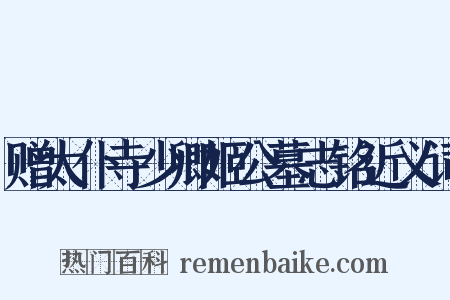 赠太仆寺少卿姬公墓志铭近义词是什么意思的图片